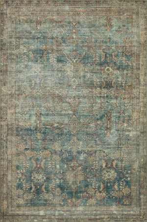 Magnolia Home by Joanna Gaines x Loloi Banks Rug - Ocean / Spice-Blue Hand Home