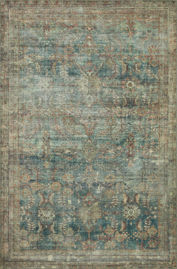 Magnolia Home by Joanna Gaines x Loloi Banks Rug - Ocean / Spice-Blue Hand Home