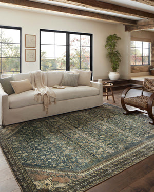 Magnolia Home by Joanna Gaines x Loloi Banks Rug - Denim / Clay-Blue Hand Home