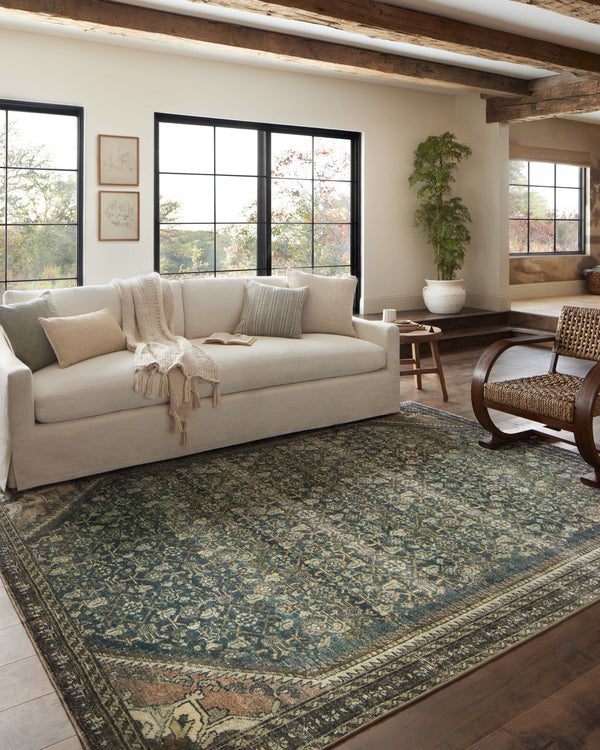 Magnolia Home by Joanna Gaines x Loloi Banks Rug - Denim / Clay-Blue Hand Home