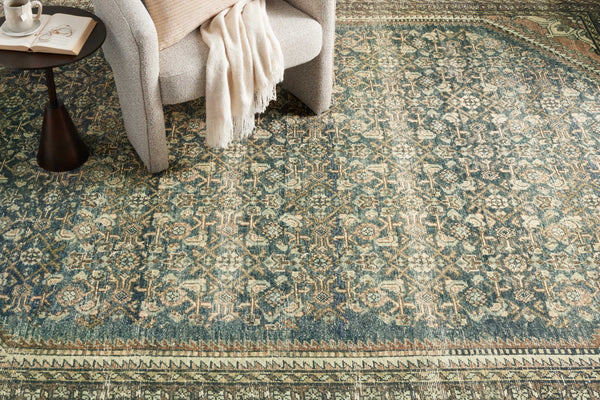 Magnolia Home by Joanna Gaines x Loloi Banks Rug - Denim / Clay-Blue Hand Home