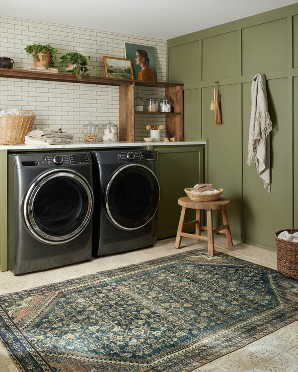 Magnolia Home by Joanna Gaines x Loloi Banks Rug - Denim / Clay-Blue Hand Home