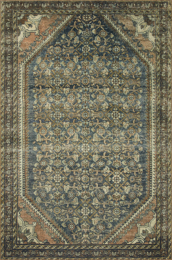 Magnolia Home by Joanna Gaines x Loloi Banks Rug - Denim / Clay-Blue Hand Home