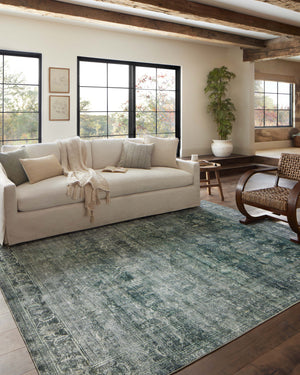 Magnolia Home by Joanna Gaines x Loloi Banks Rug - Blue / Lagoon-Blue Hand Home