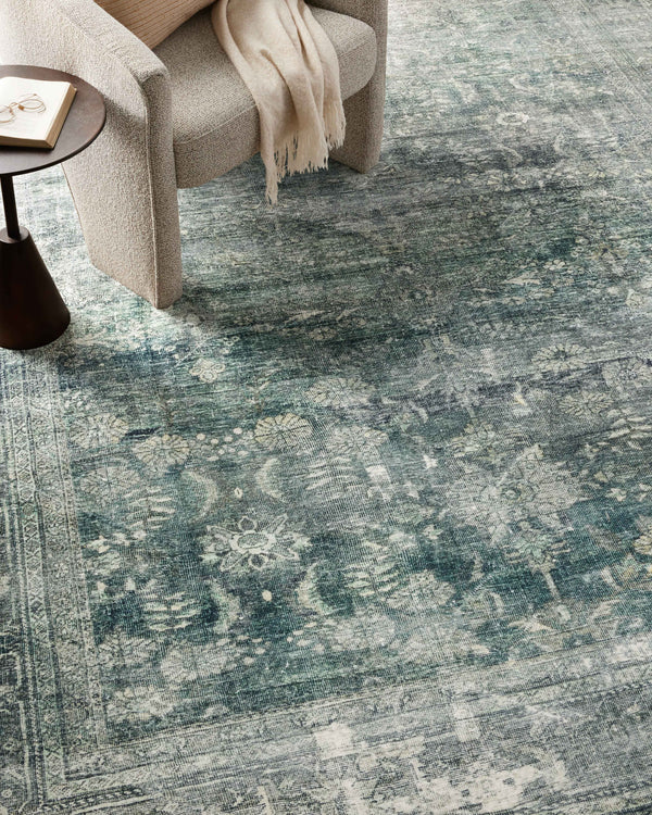 Magnolia Home by Joanna Gaines x Loloi Banks Rug - Blue / Lagoon-Blue Hand Home