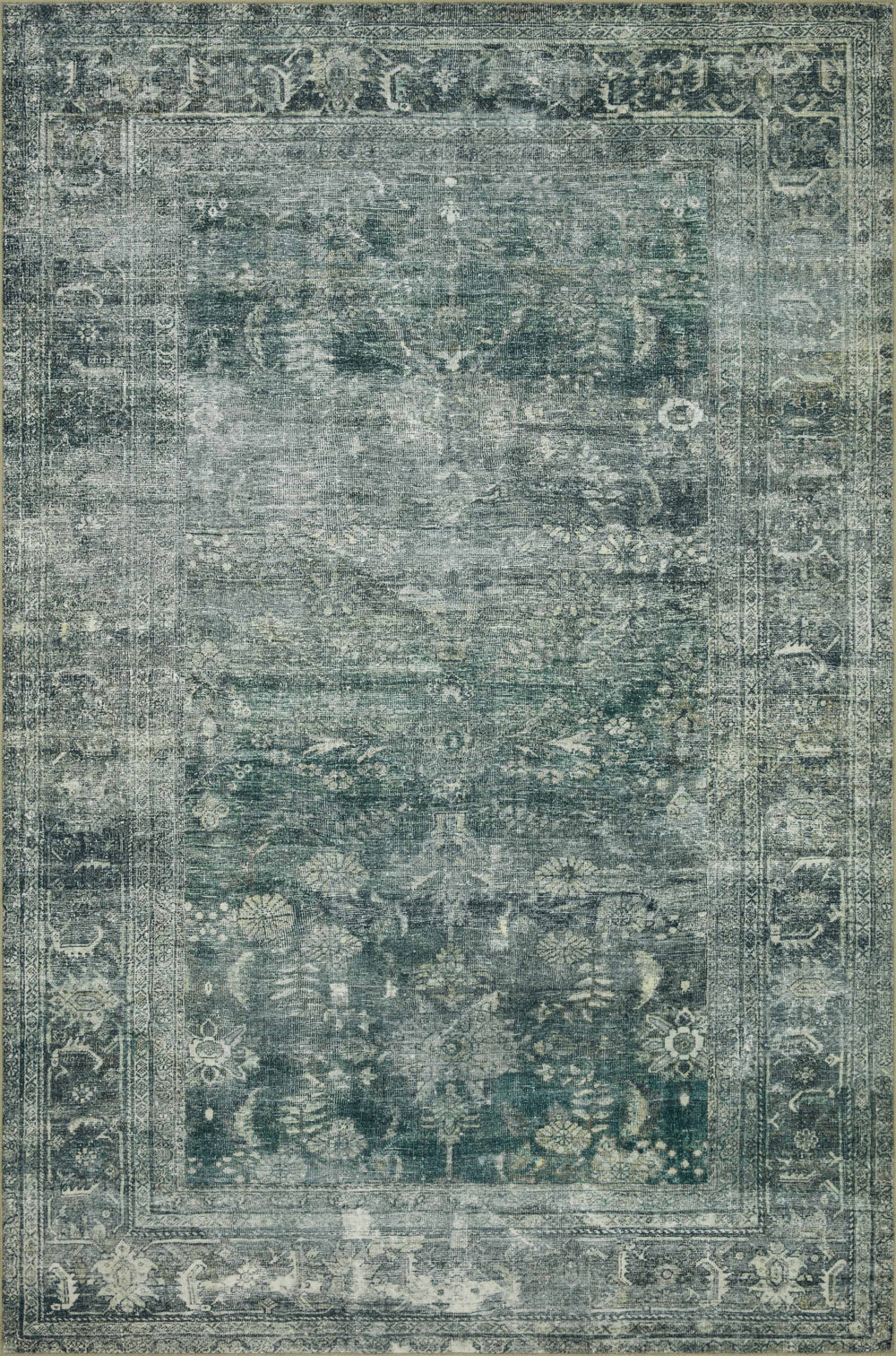 Magnolia Home by Joanna Gaines x Loloi Banks Rug - Blue / Lagoon-Blue Hand Home