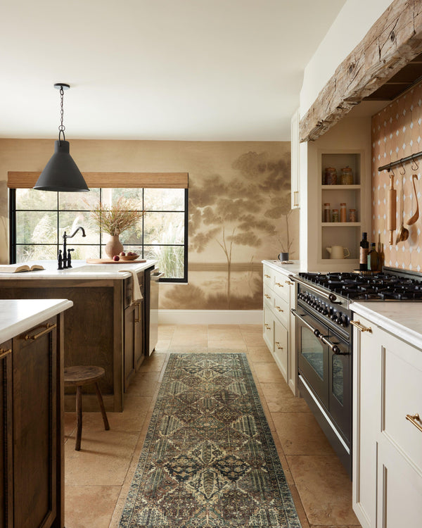 Magnolia Home by Joanna Gaines x Loloi Banks Rug - Spice / Blue-Blue Hand Home
