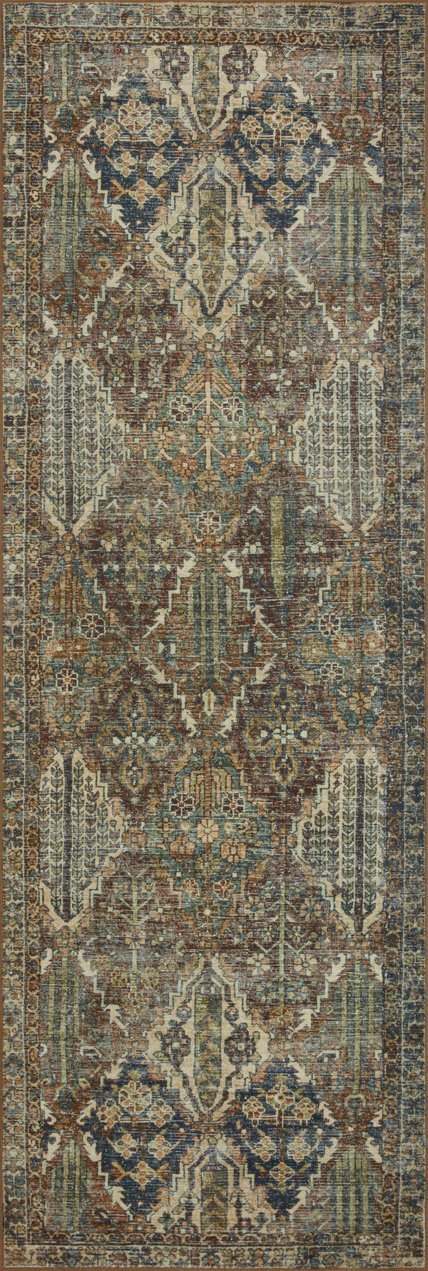 Magnolia Home by Joanna Gaines x Loloi Banks Rug - Spice / Blue-Blue Hand Home