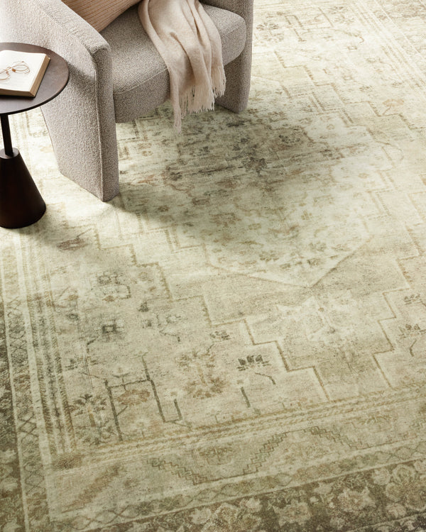 Magnolia Home by Joanna Gaines x Loloi Banks Rug - Natural / Granite-Blue Hand Home