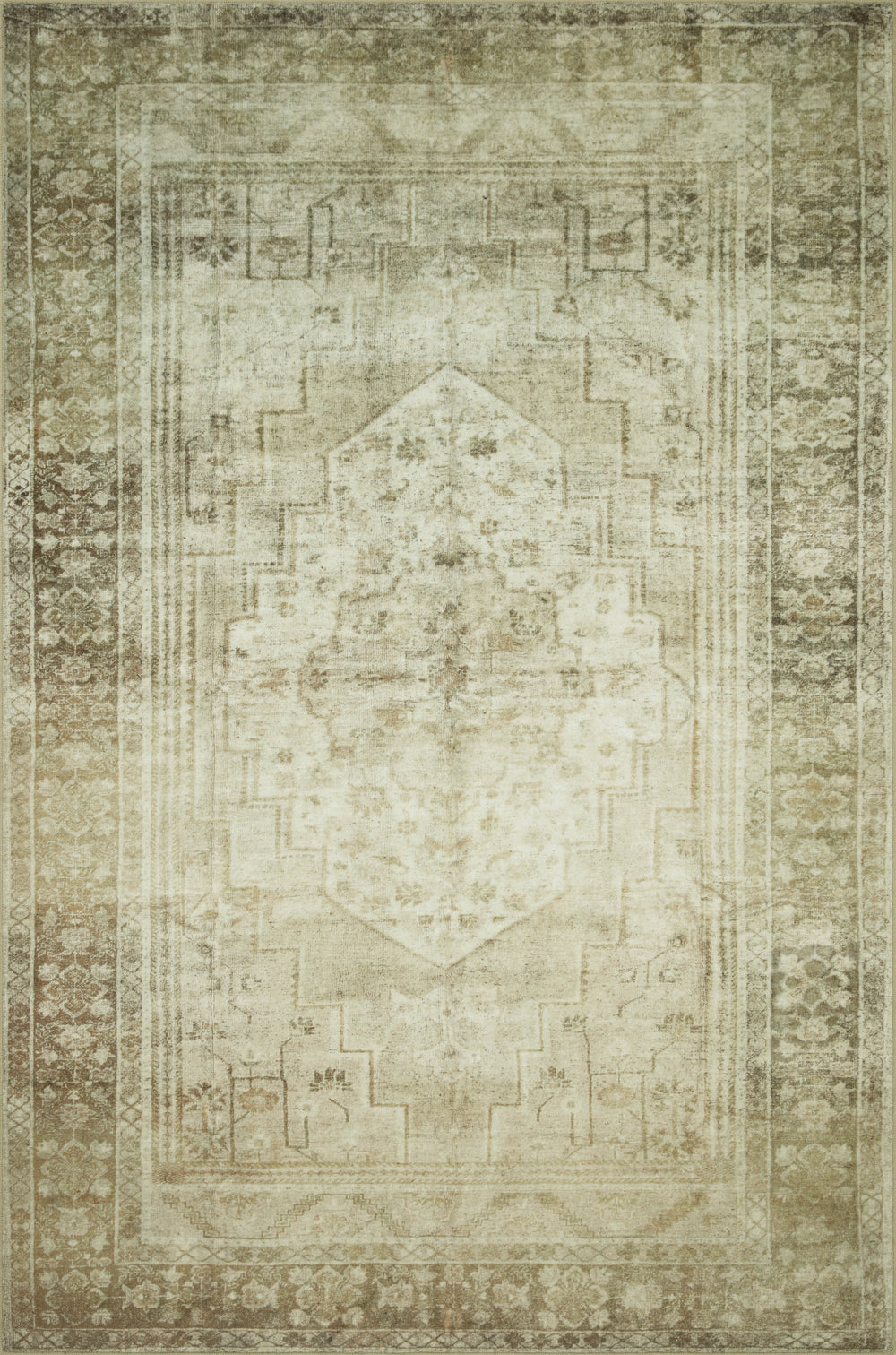 Magnolia Home by Joanna Gaines x Loloi Banks Rug - Natural / Granite-Blue Hand Home