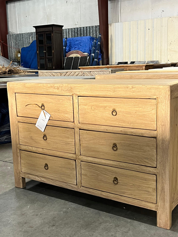 Ligne Elm Six Chest Drawer-Blue Hand Home