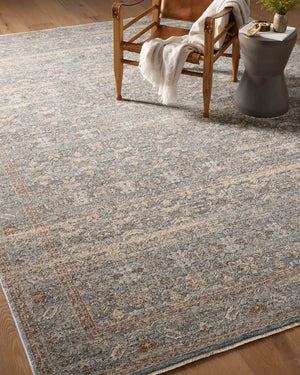 Angela Rose x Loloi Blake Rugs - Ocean / Mocha-Blue Hand Home