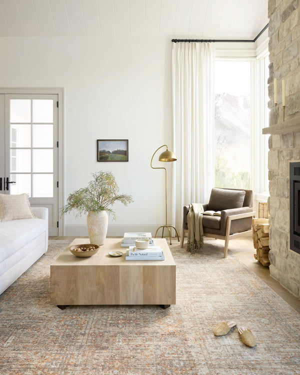 Angela Rose x Loloi Blake Rugs - Oatmeal / Spice-Blue Hand Home