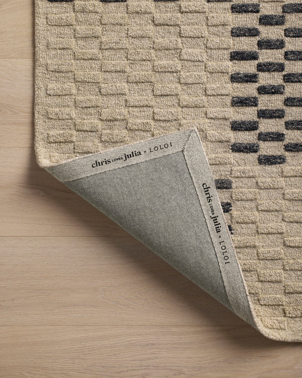 Chris Loves Julia x Loloi Bradley Rugs - Beige / Midnight-Blue Hand Home