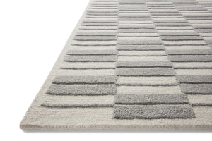 Chris Loves Julia x Loloi Bradley Rugs - Ivory / Grey-Blue Hand Home