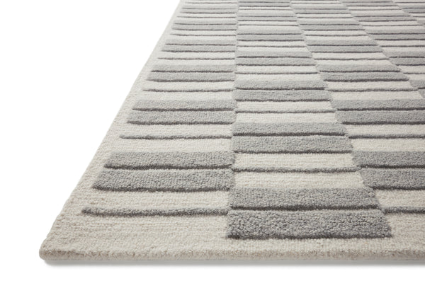 Chris Loves Julia x Loloi Bradley Rugs - Ivory / Grey-Blue Hand Home