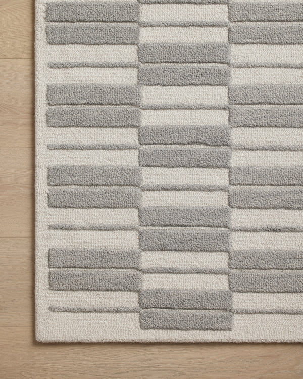 Chris Loves Julia x Loloi Bradley Rugs - Ivory / Grey-Blue Hand Home
