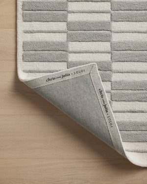 Chris Loves Julia x Loloi Bradley Rugs - Ivory / Grey-Blue Hand Home