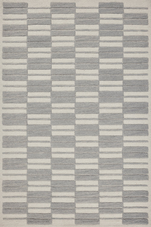 Chris Loves Julia x Loloi Bradley Rugs - Ivory / Grey-Blue Hand Home