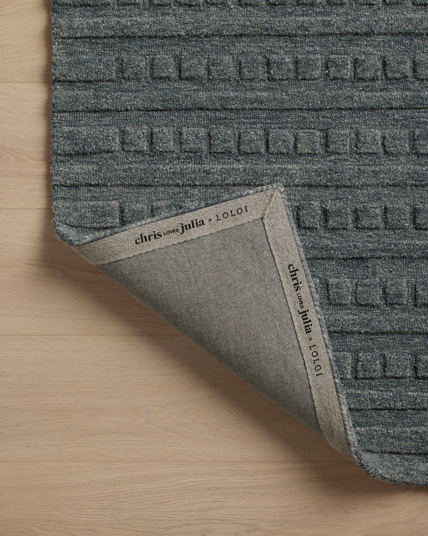 Chris Loves Julia x Loloi Bradley Rugs - Teal / Teal-Blue Hand Home