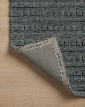 Chris Loves Julia x Loloi Bradley Rugs - Teal / Teal-Blue Hand Home