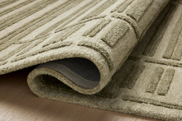Chris Loves Julia x Loloi Bradley Rugs - Sage / Olive-Blue Hand Home
