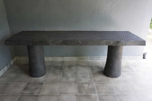Carved Console Table-Blue Hand Home