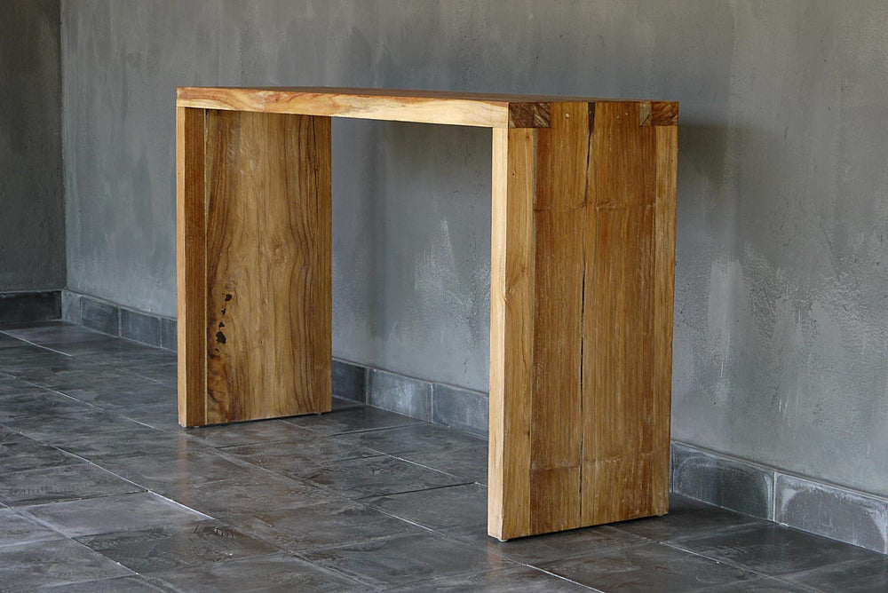 Reclaimed Teak Console-Blue Hand Home