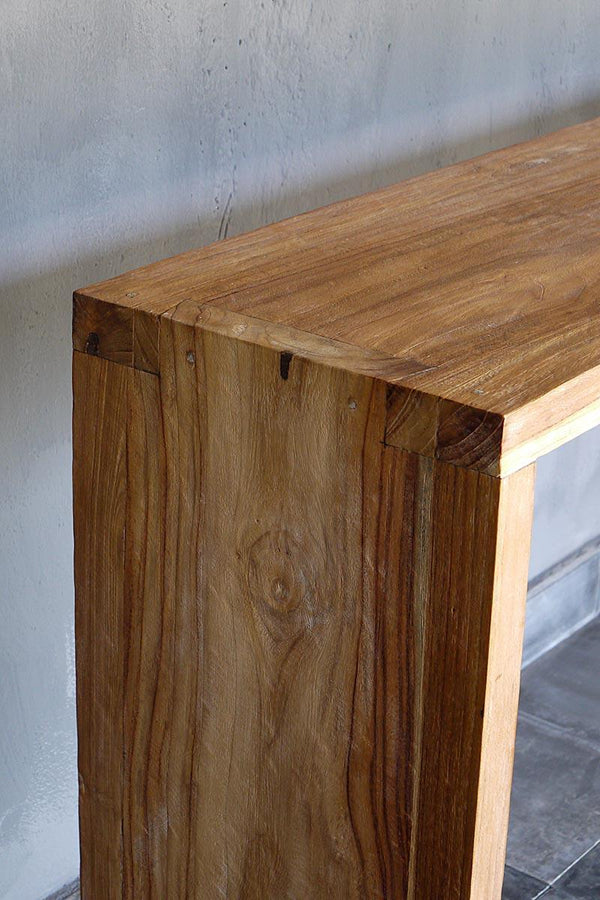 Reclaimed Teak Console-Blue Hand Home