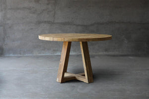 Reclaimed Teak Table X-Base-Blue Hand Home