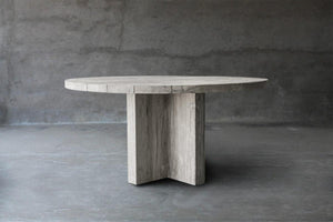 Reclaimed Teak Table T-Base-Blue Hand Home