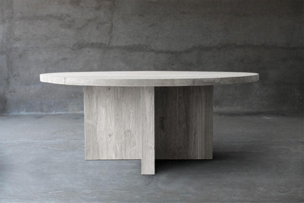Reclaimed Teak Table T-Base-Blue Hand Home