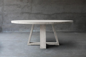 Reclaimed Teak Table X-Base-Blue Hand Home