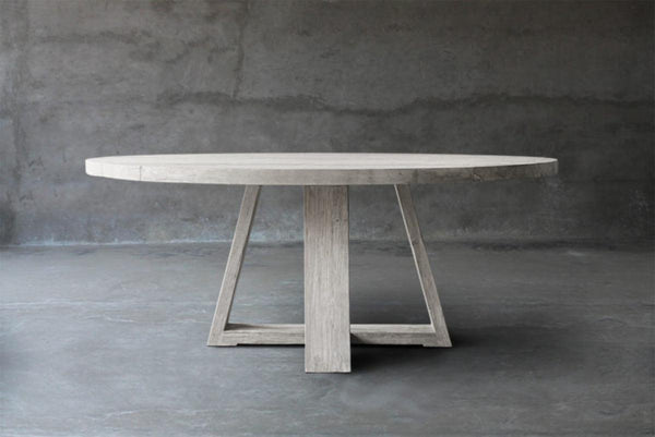 Reclaimed Teak Table X-Base-Blue Hand Home