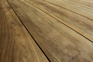 Reclaimed Teak Table X-Base-Blue Hand Home