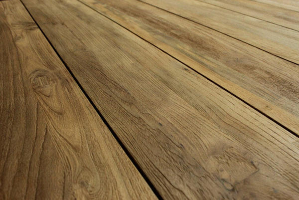 Reclaimed Teak Table X-Base-Blue Hand Home