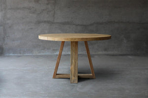 Reclaimed Teak Table X-Base-Blue Hand Home