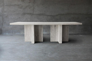 Reclaimed Teak Table with 2 T-Bases-Blue Hand Home