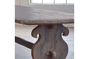 Baroque Style Table in Reclaimed Teak - Antiqued-Blue Hand Home