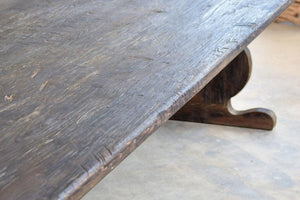 Baroque Style Table in Reclaimed Teak - Antiqued-Blue Hand Home