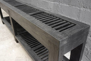 Reclaimed Teak Outdoor Console-Blue Hand Home