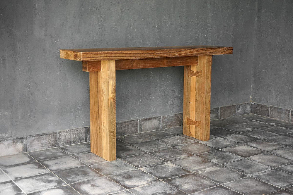 Reclaimed Teak Console-Blue Hand Home