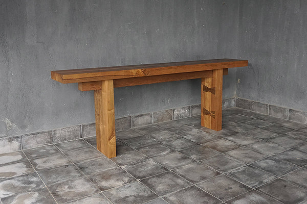 Reclaimed Teak Console-Blue Hand Home