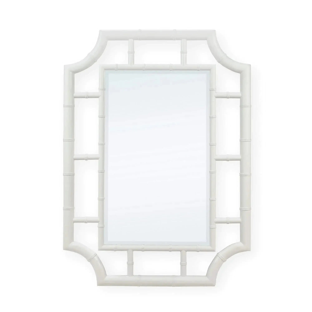 Bramble Bamboo Mirror In True White-Bramble-Blue Hand Home