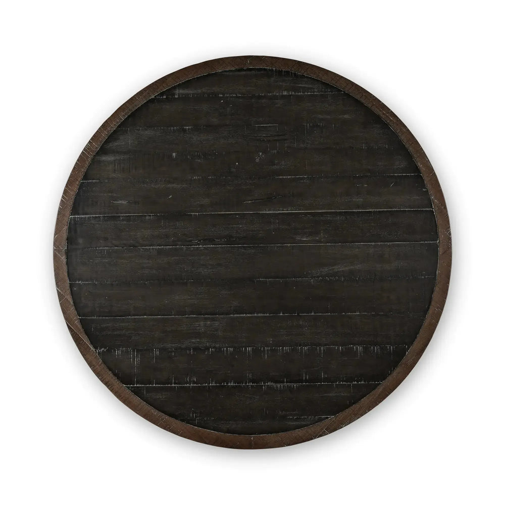 Bramble Beatnik Round Dining Table 60" In Java Brown-Bramble-Blue Hand Home