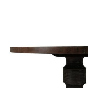 Bramble Beatnik Round Dining Table 60" In Java Brown-Bramble-Blue Hand Home