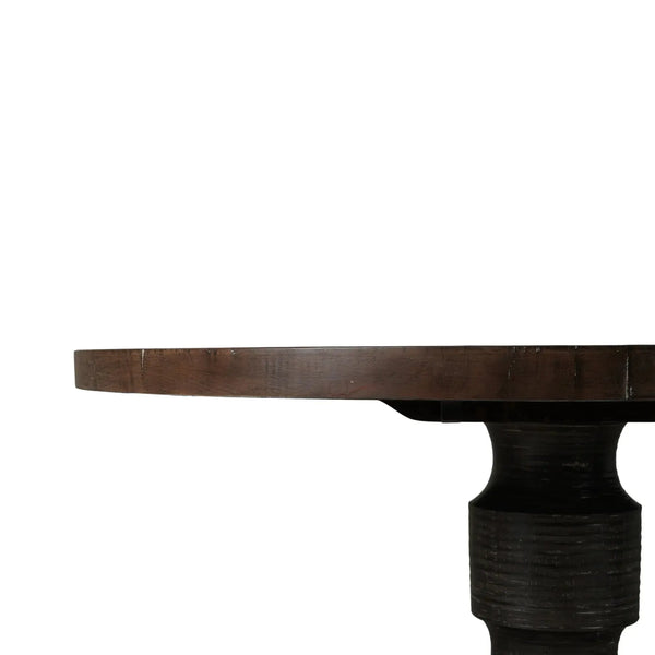 Bramble Beatnik Round Dining Table 60" In Java Brown-Bramble-Blue Hand Home