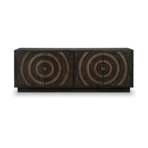Bramble Beatnik Two Door Sideboard In Java Brown-Bramble-Blue Hand Home