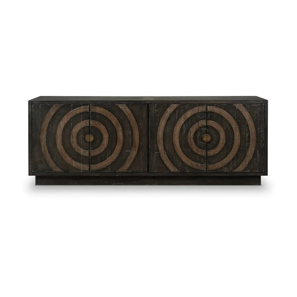 Bramble Beatnik Two Door Sideboard In Java Brown-Bramble-Blue Hand Home