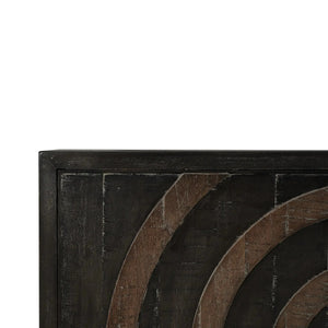 Bramble Beatnik Two Door Sideboard In Java Brown-Bramble-Blue Hand Home